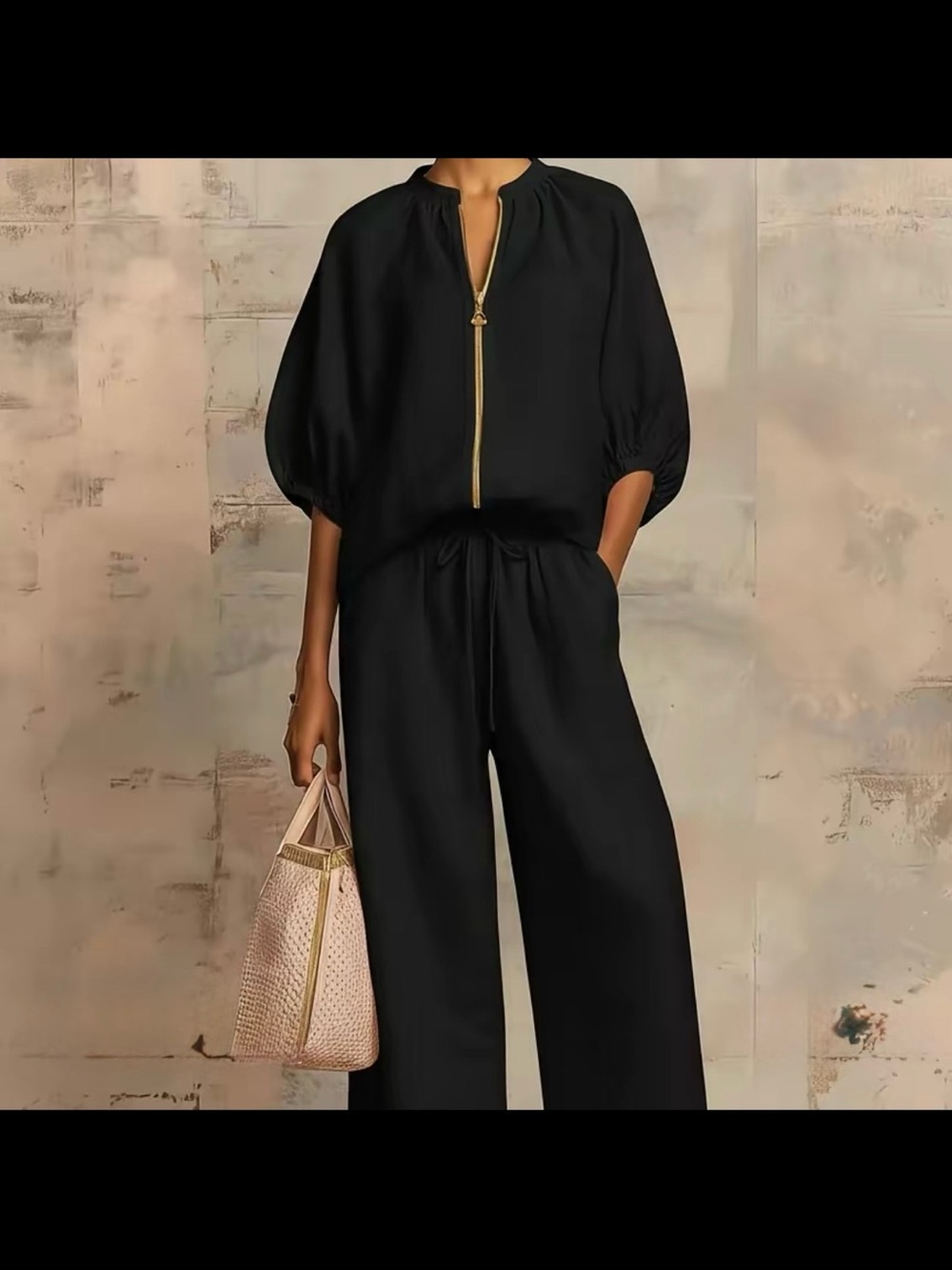 Never Worn - Women's Black Matching 2 piece Lounge Set